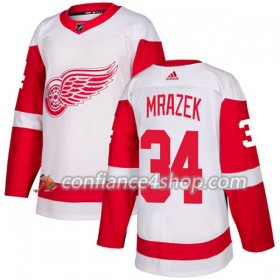 Adidas Maillot de Hockey Detroit Red Wings Petr Mrazek 34 2017-2018 Blanc Authentic - Femme